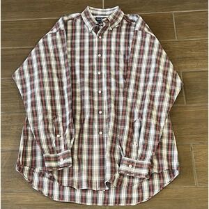 Ralph Lauren Men's Shirt Large Blake Red Plaid Long Sleeve  Button-down
